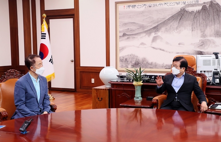 박병석 국회의장 예방 (사진출처_ 국가균형발전위원회 홈페이지)