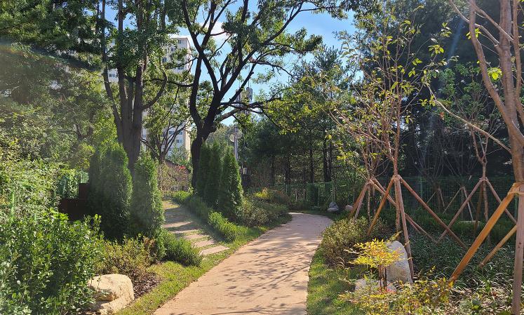 부천시 학교숲 조성장면 (사진출처, 경기도청)