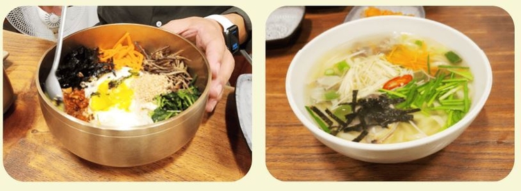 겉절이와 잘 어우러지는 비빔밥과 칼국수<사진=비짓전주>