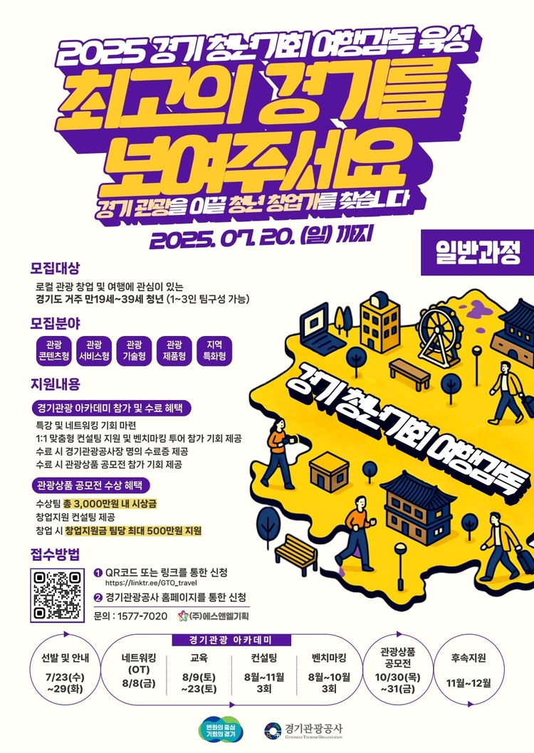 청년기회 여행감독 모집 포스터<사진=경기관광공사>