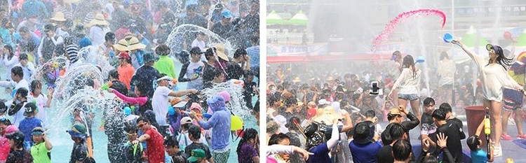 음악과 댄스팀과 함께 즐기는 물놀이<사진=장흥군청>