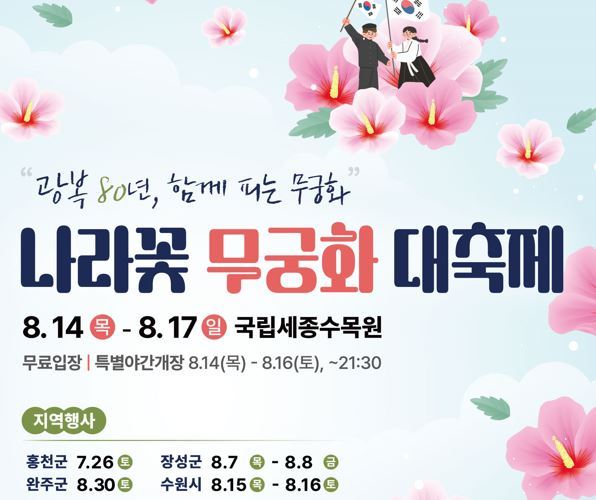 광복 80년 기념 나라꽃 무궁화 대축제 포스터<사진=산림청>