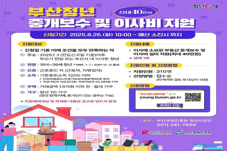 2025 부산청년 중개보수 및 이사비 지원사업 안내<이미지=부산시>