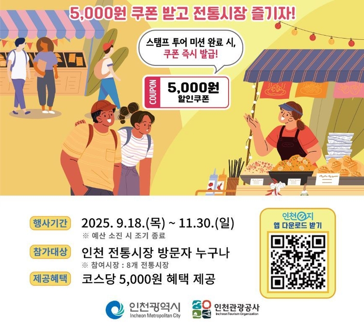 2025년 제2차 인천 전통시장 모바일 스탬프투어 안내<사진=인천시>