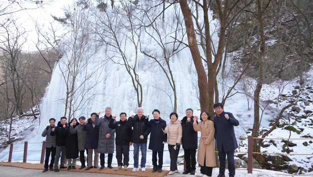 춘천 구곡폭포 빙벽 겨울 관광명소 등장